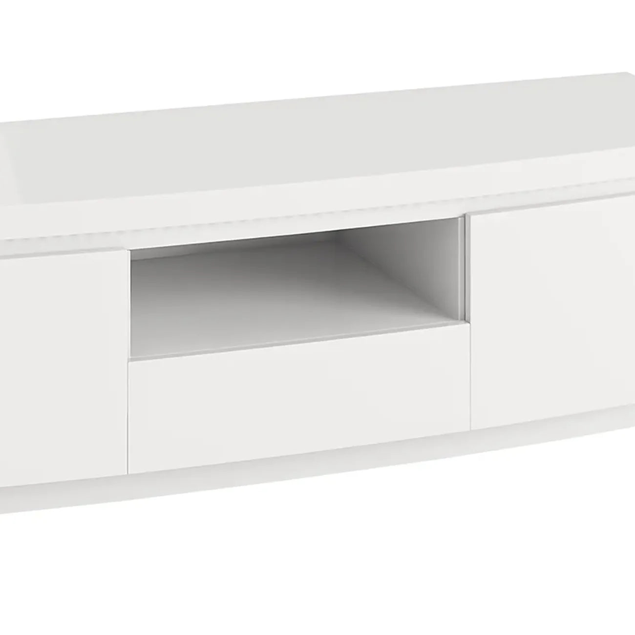 Fabian White High Gloss TV Entertainment Unit with LED Light