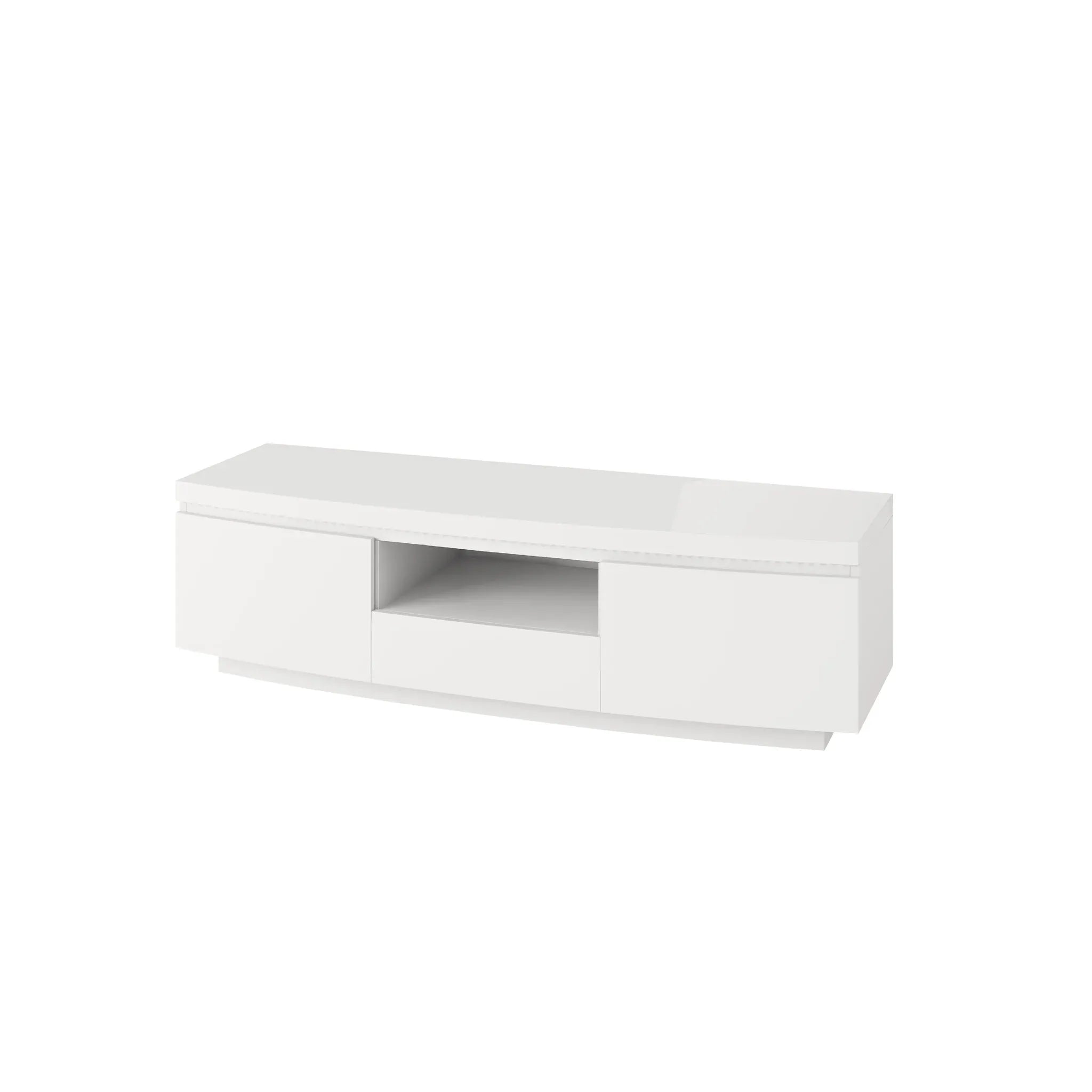 Fabian White High Gloss TV Entertainment Unit with LED Light