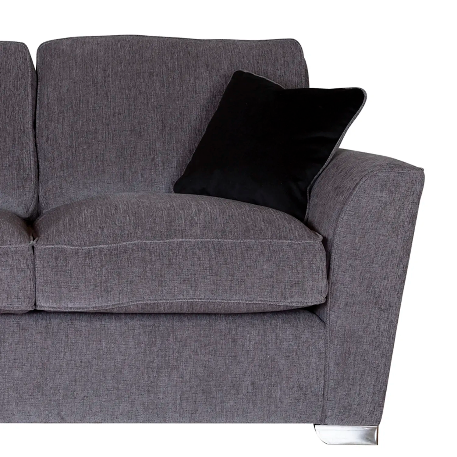 Fargo Charcoal Grey Fabric Upholstered 2 Seater Sofa