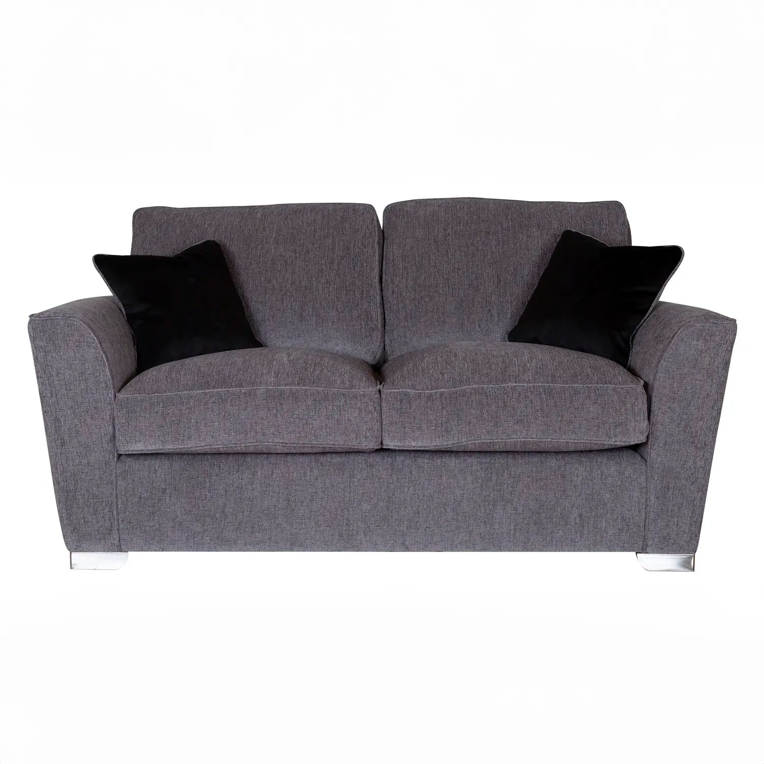 Fargo Charcoal Grey Fabric Upholstered 2 Seater Sofa