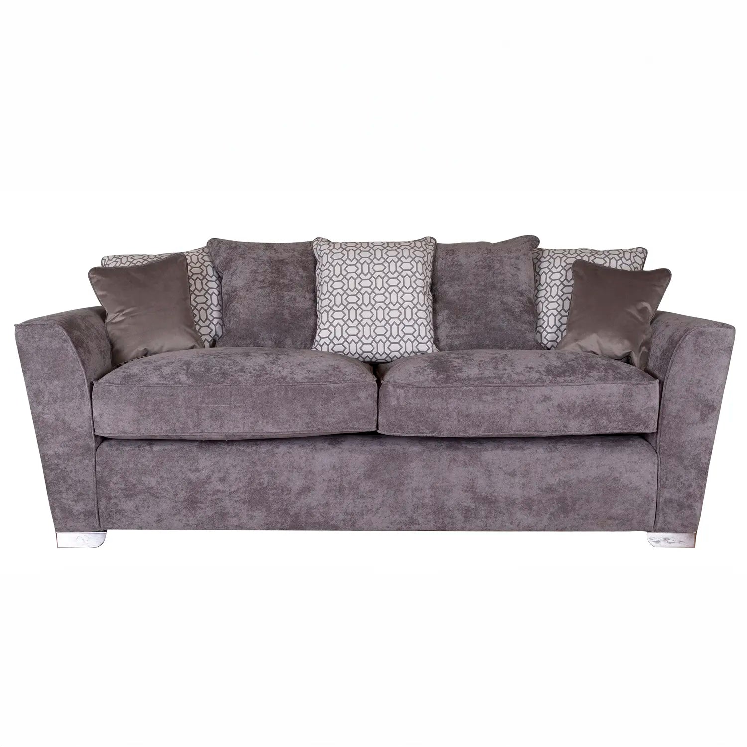 Fargo Kingston Grey Fabric Upholstered 3 Seater Sofa