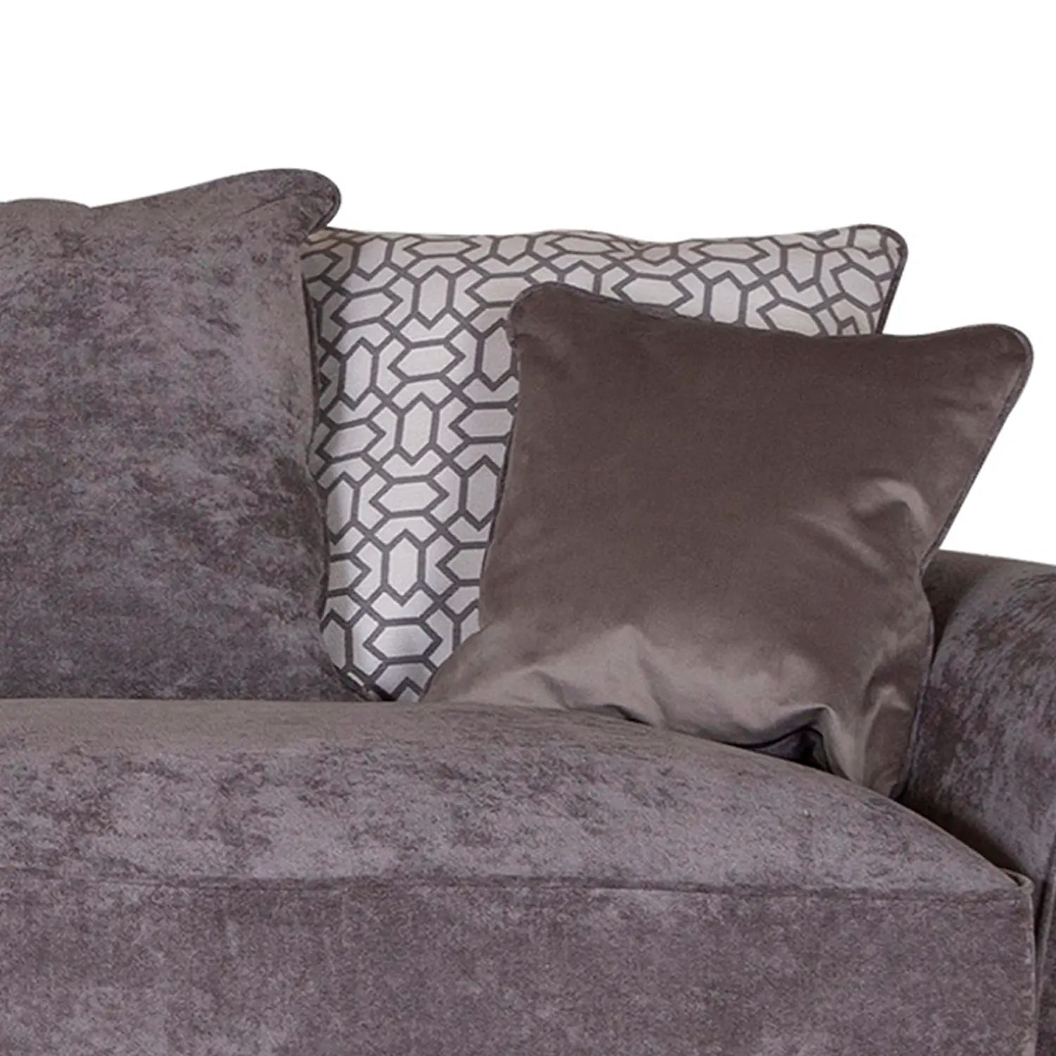 Fargo Kingston Grey Fabric Upholstered 3 Seater Sofa