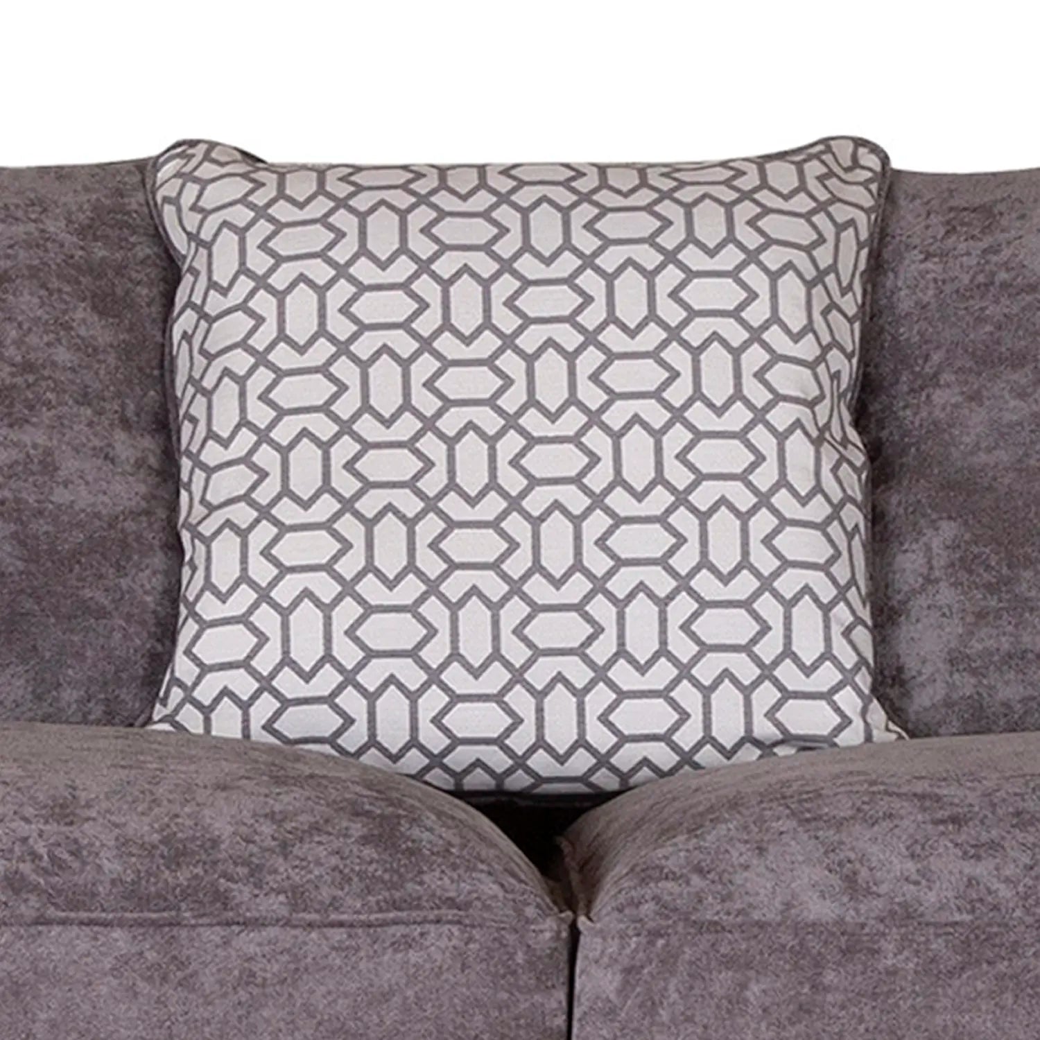 Fargo Kingston Grey Fabric Upholstered 3 Seater Sofa