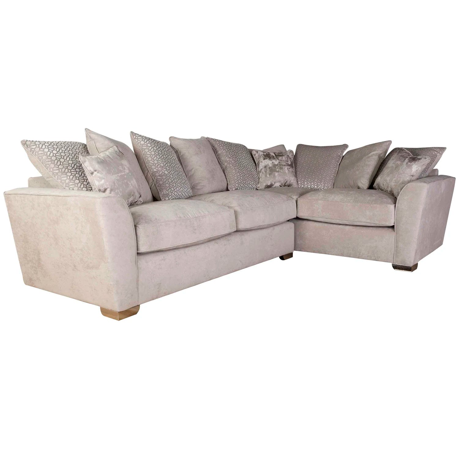 Fargo 2C1 Silver Corner Sofa