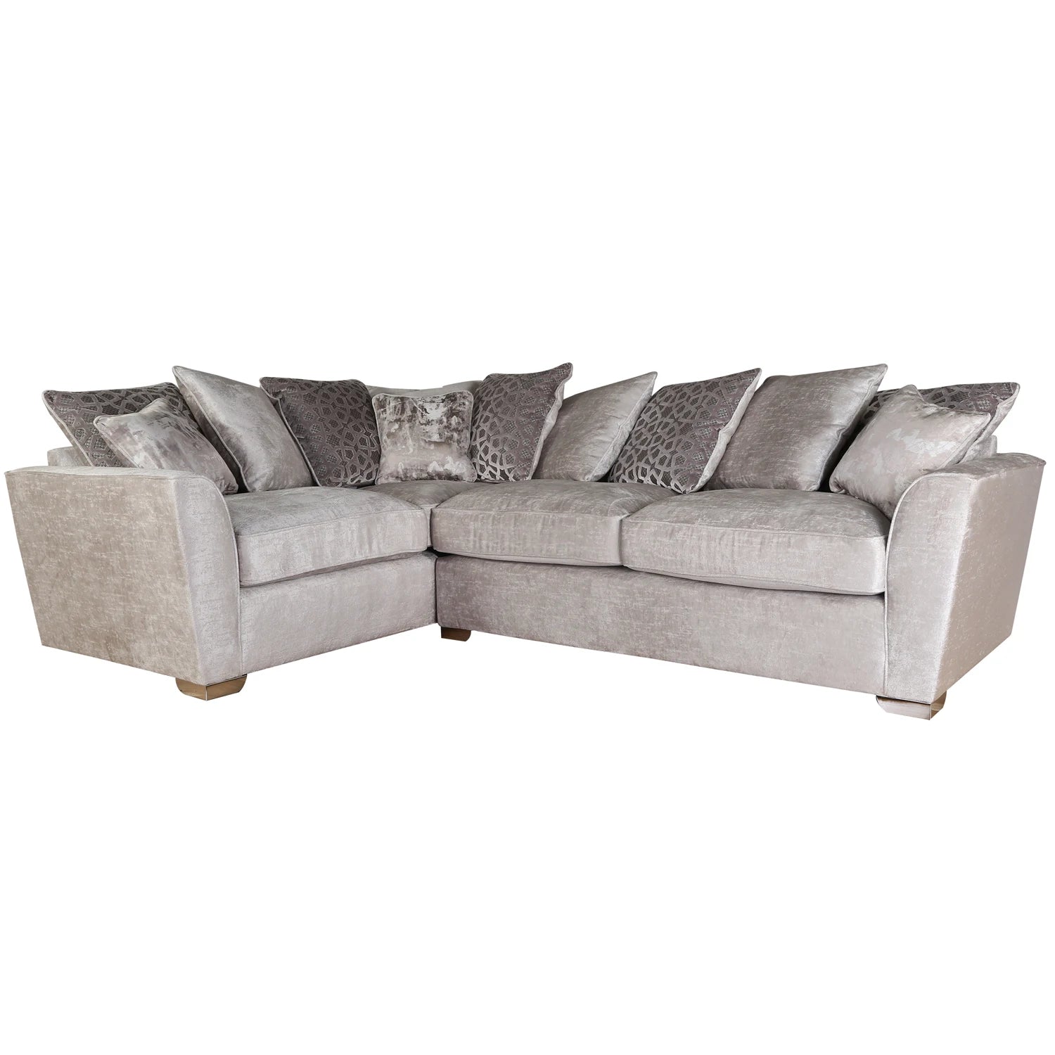 Fargo 2C1 Silver Corner Sofa