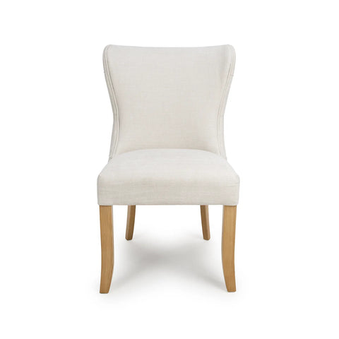 Florence Fabric Button Back Linen Dining Chairs