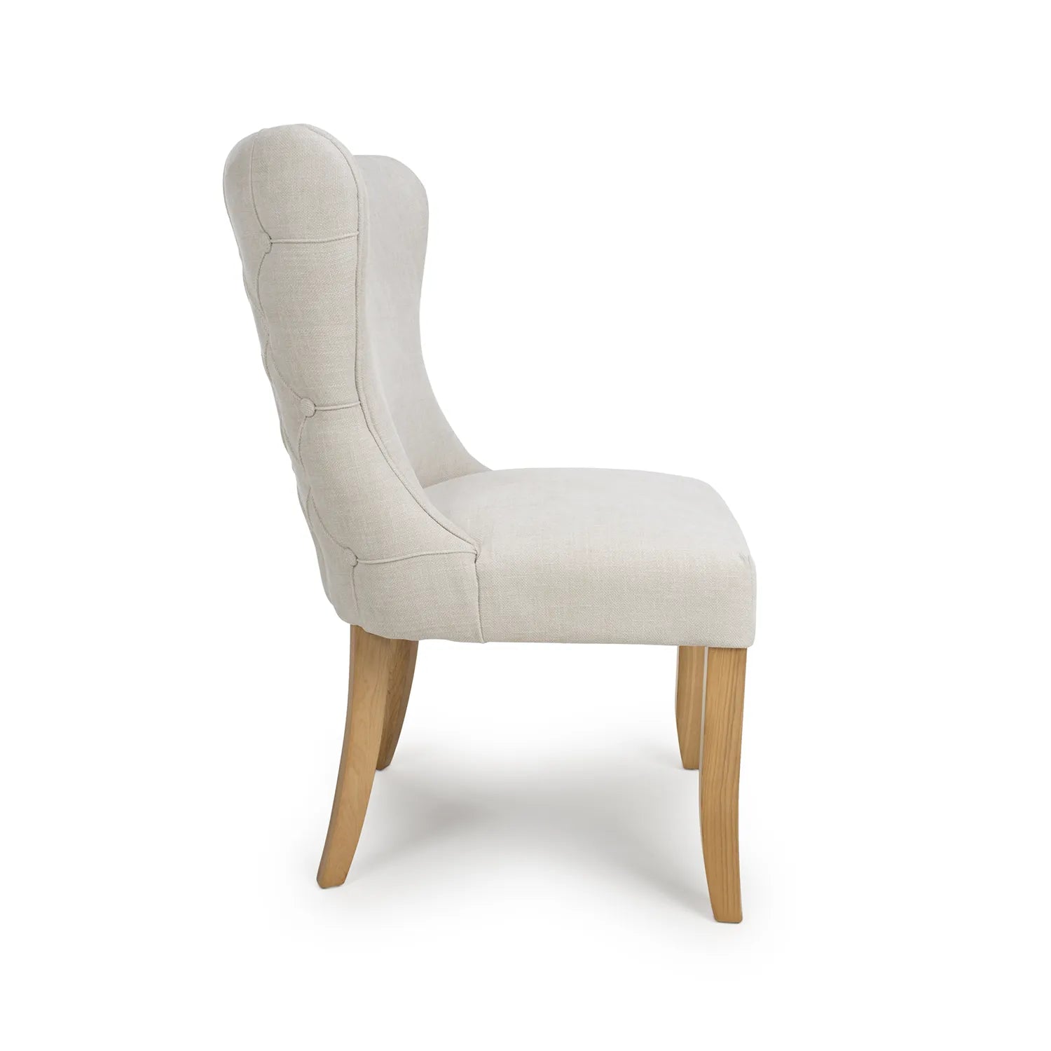 Florence Button Back Dining Chairs with Oak Legs