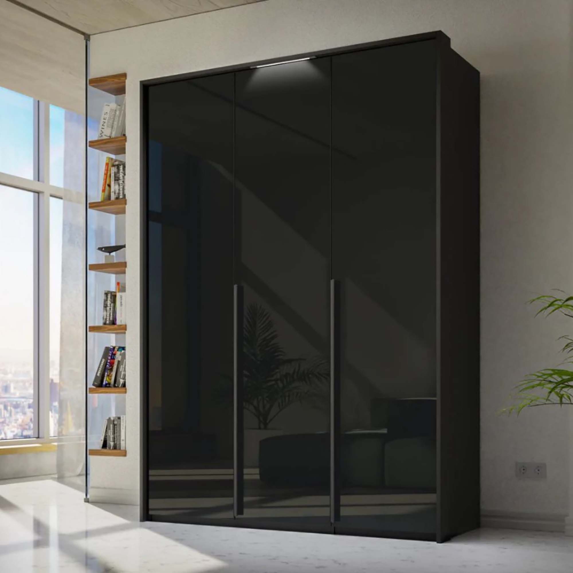 Rauch Frans 151cm Glass 3 Door Wardrobe