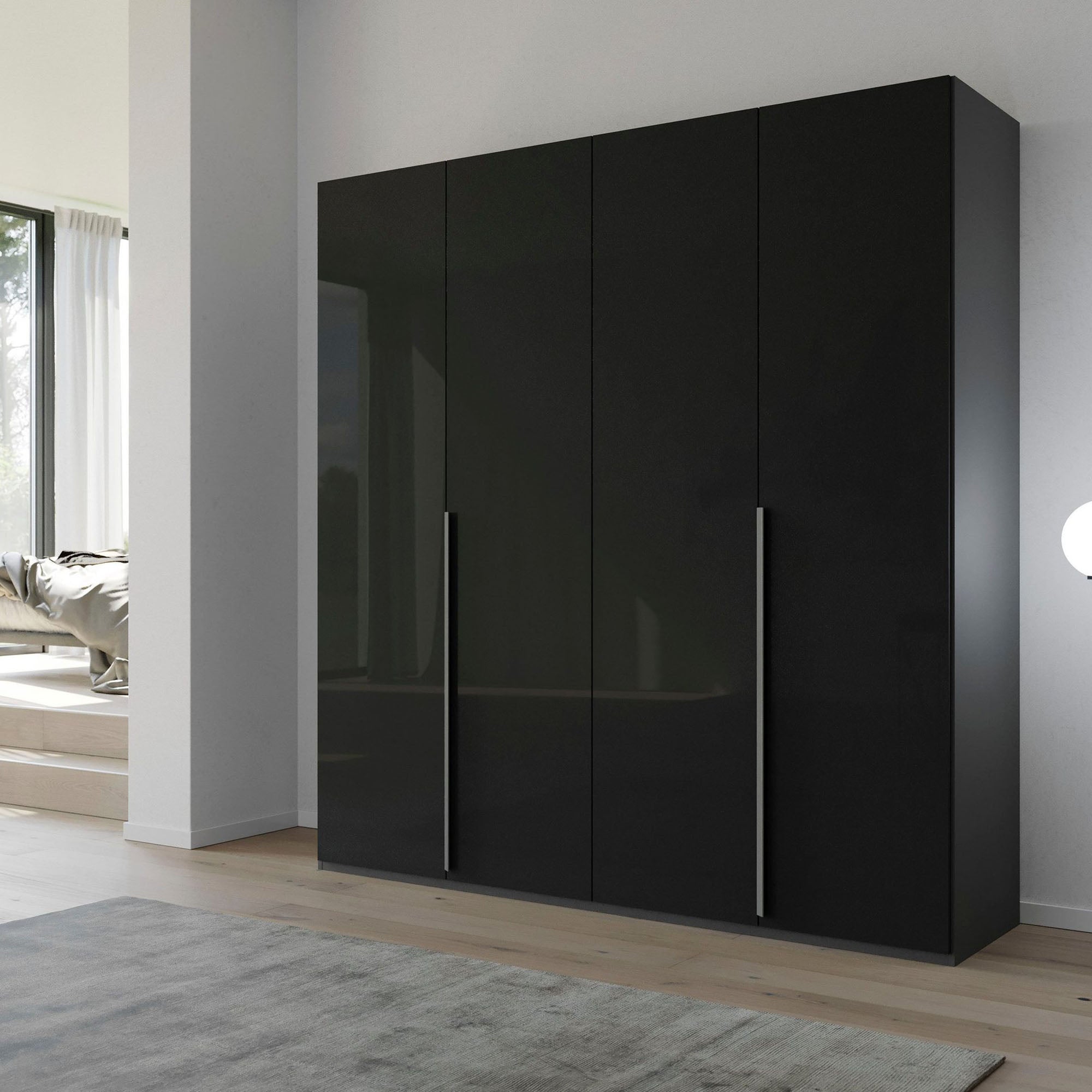 Frans 200cm Glass Front 4 Door Wardrobe