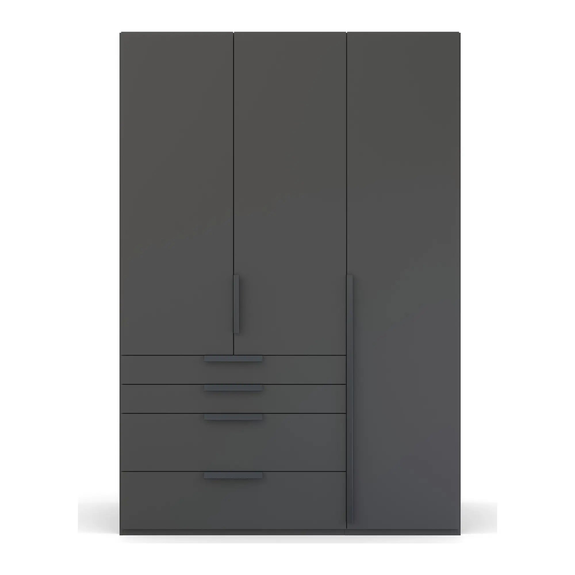 Frans 151cm Decor 3 Door Wardrobe With Drawers