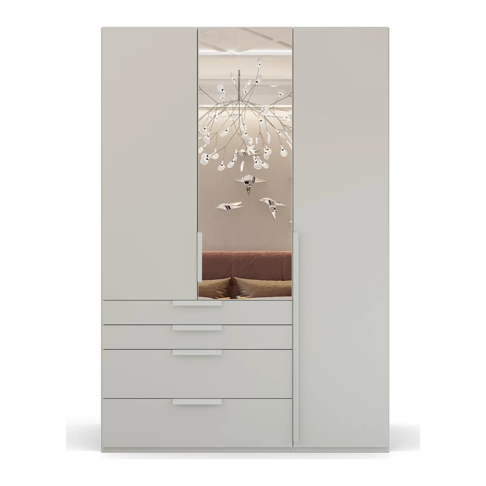 Frans 151cm Decor 3 Door Wardrobe With Drawers