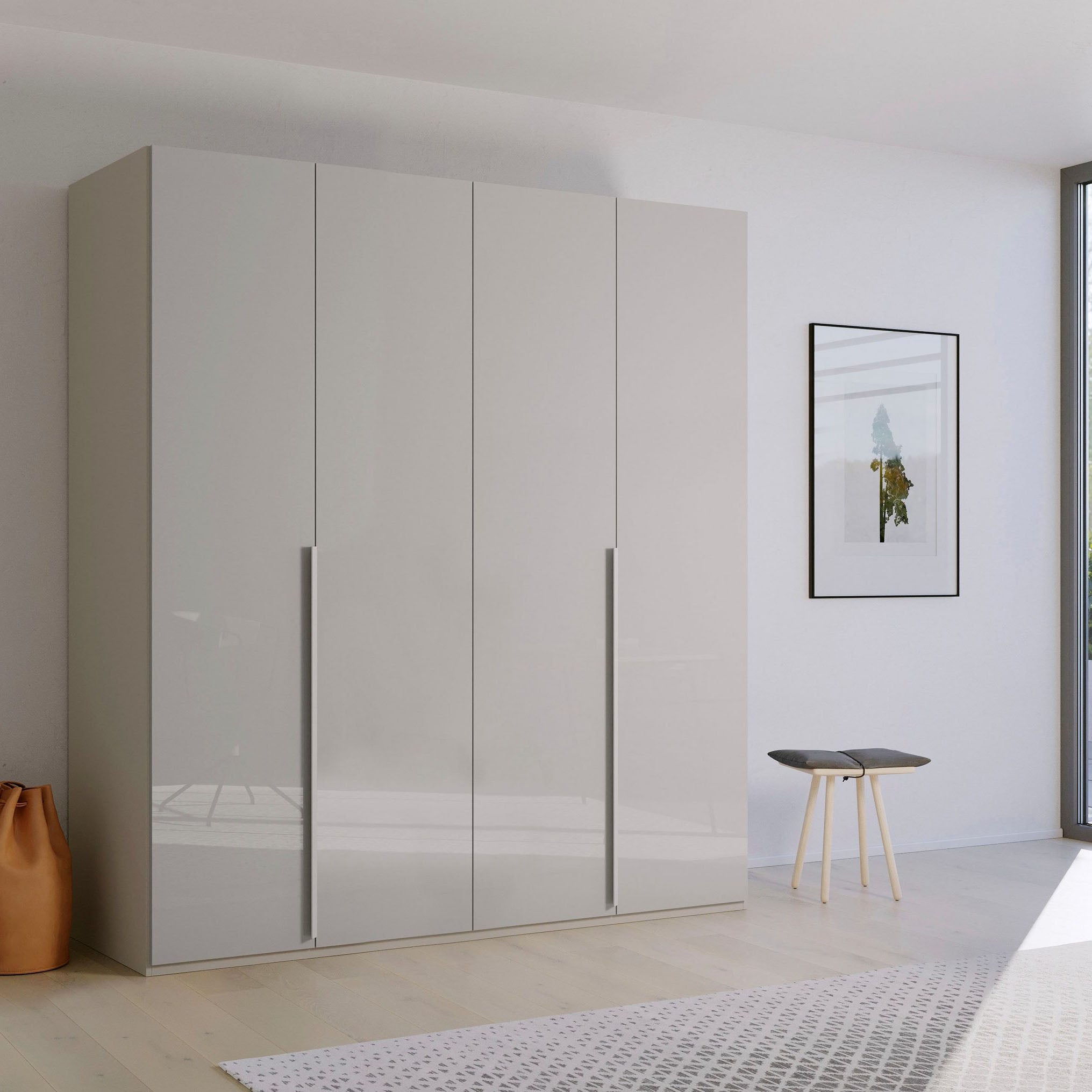 Frans 200cm Glass Front 4 Door Wardrobe