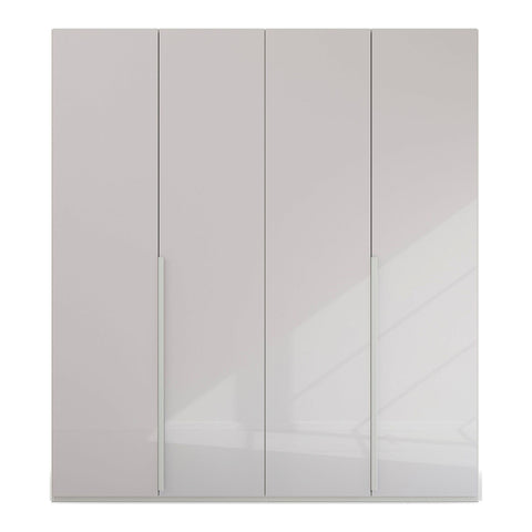 Contemporary Graphite Wardrobe with Elongated Handles. Glass Fronts Showcase Modern Design. Choose from Silk Grey, White, or Graphite Finishes. Ample Storage for Clothes and Accessories. Elevate Your Space with Stylish and Functional Wardrobe. - 006