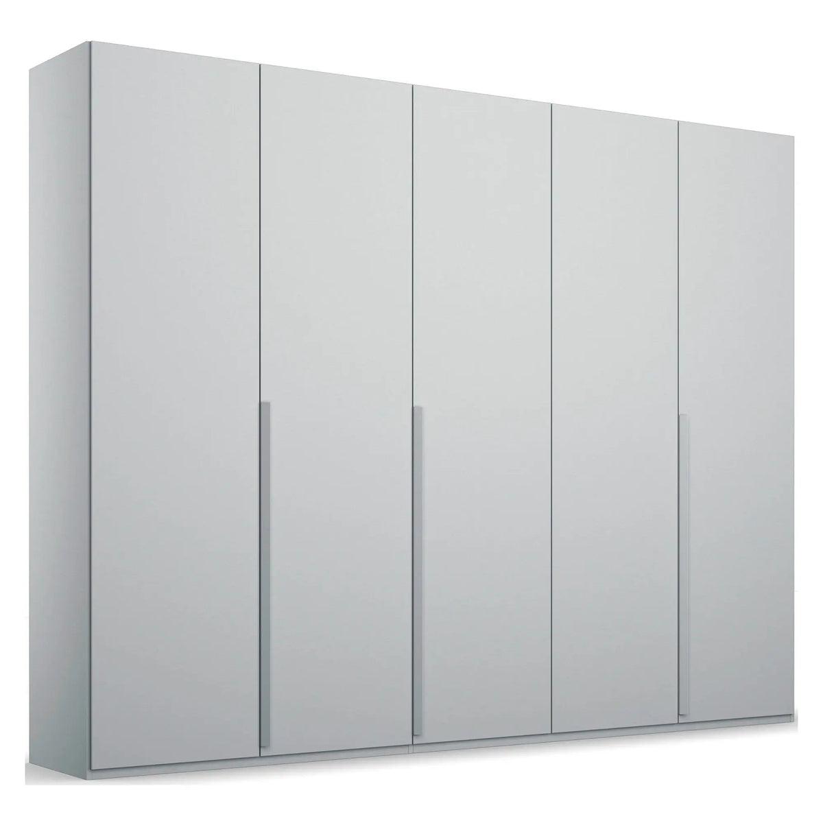 "Frans" 5-Door Wardrobe in Silk Grey with premium quality construction, soft-close doors, and versatile storage options. - Main