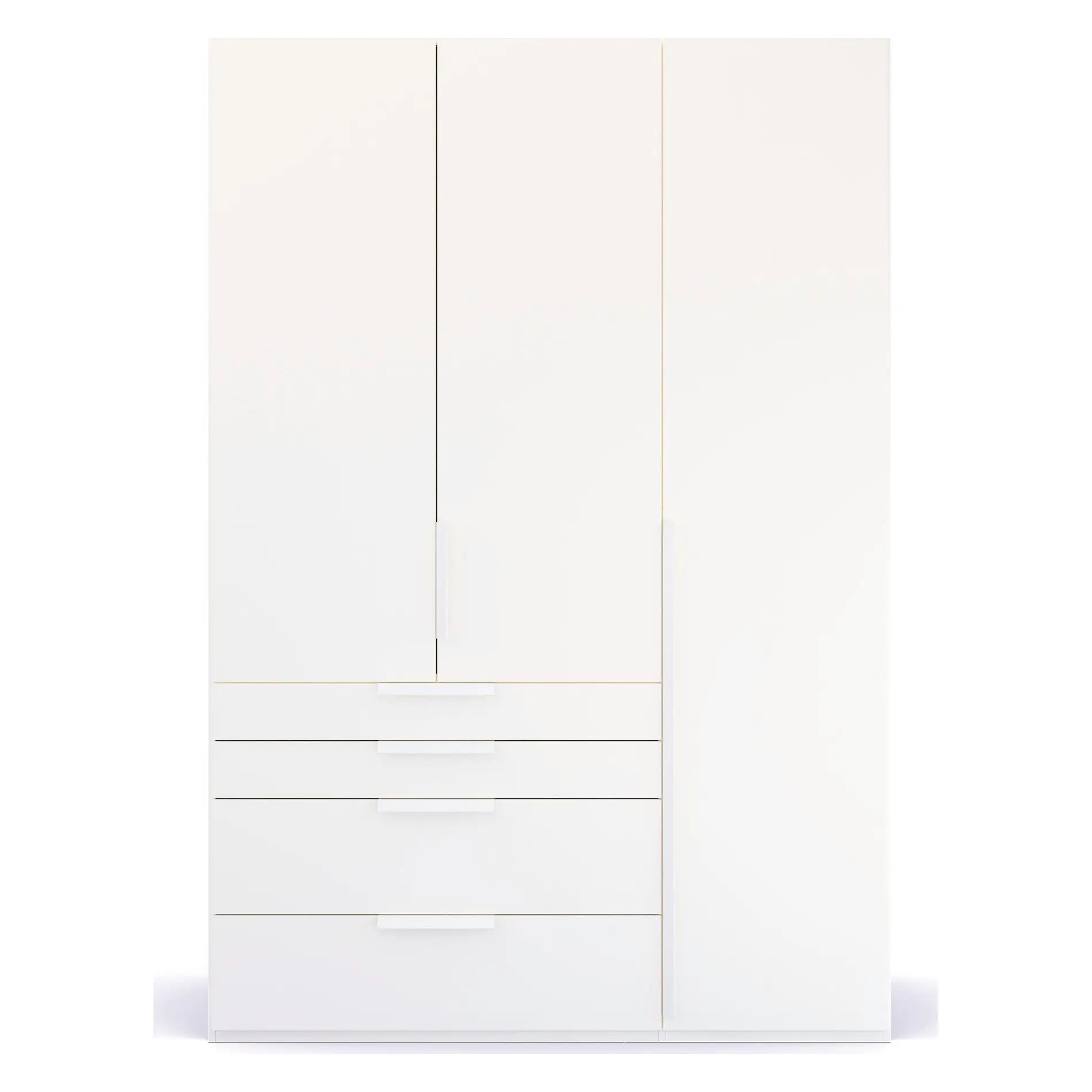 Frans 151cm Decor 3 Door Wardrobe With Drawers