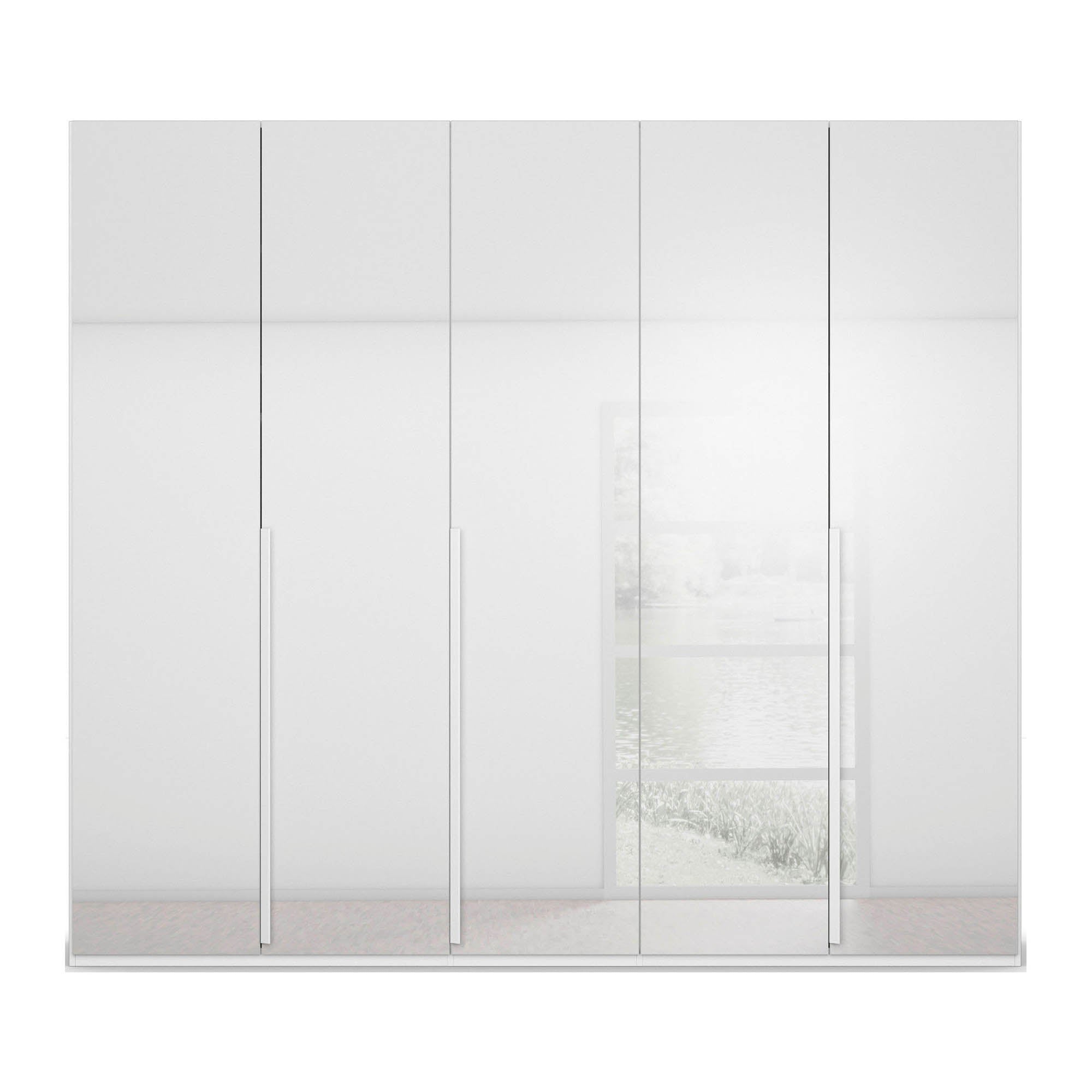 Frans 250cm 5 Door Glass Front Wardrobe