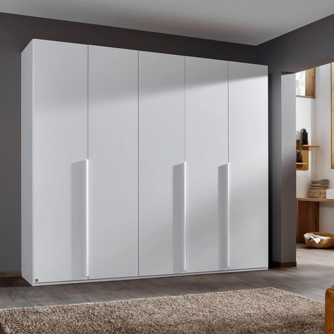 "Frans" 5-Door Wardrobe in Graphite with premium aquality construction, soft-close doors, and versatile storage options. - Lifetsyle