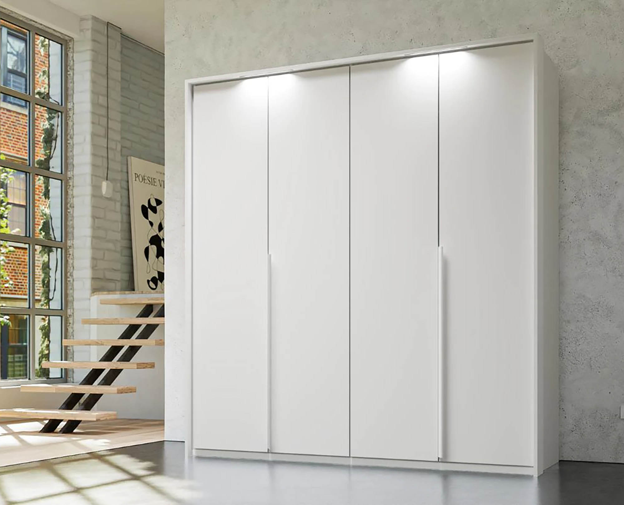 Frans 200cm Decor 4 Door Hinged Wardrobe