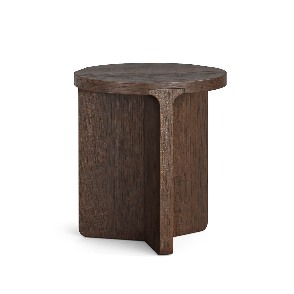 Saint Amond Dark Wood Small Round Side Table, matching furniture available