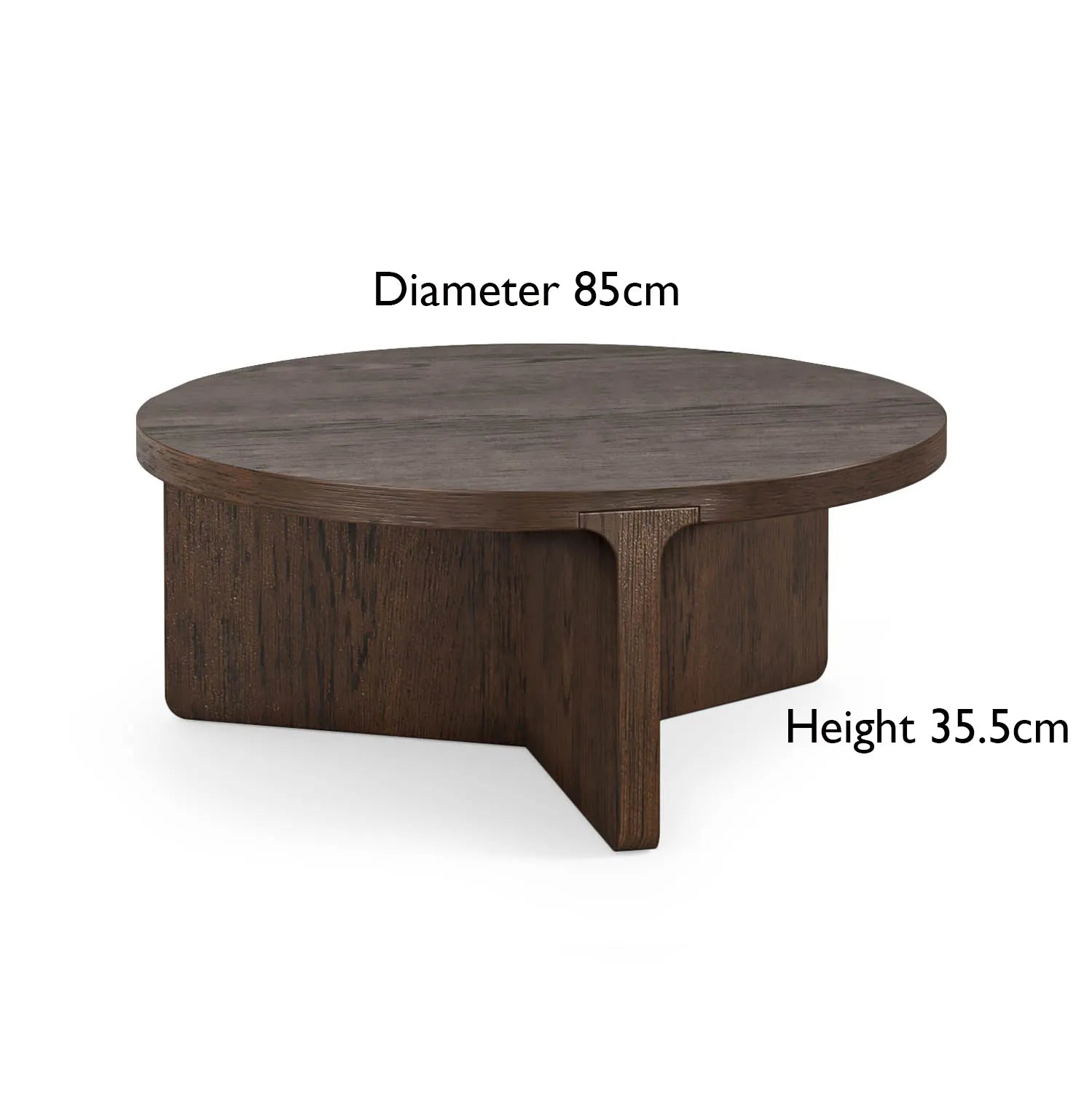 Saint Amond Dark Wood Small Round Coffee Table