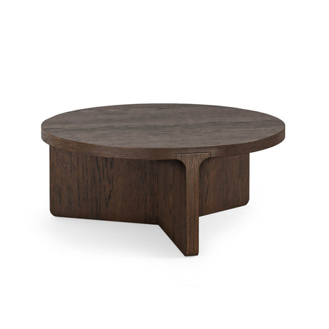 Saint Amond Dark Wood Small Round Coffee Table