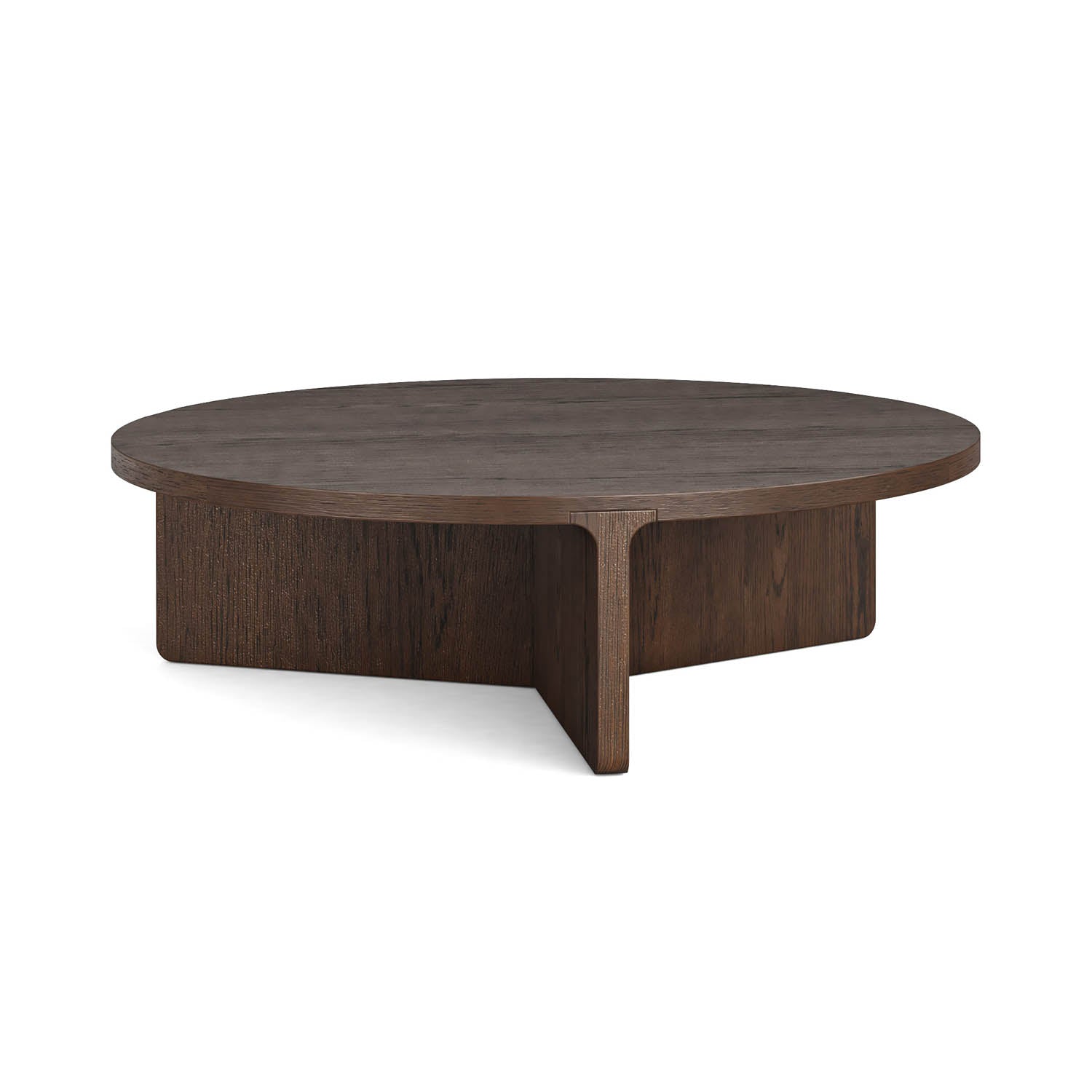 Saint Amond Dark Wood Large Round Coffee Table