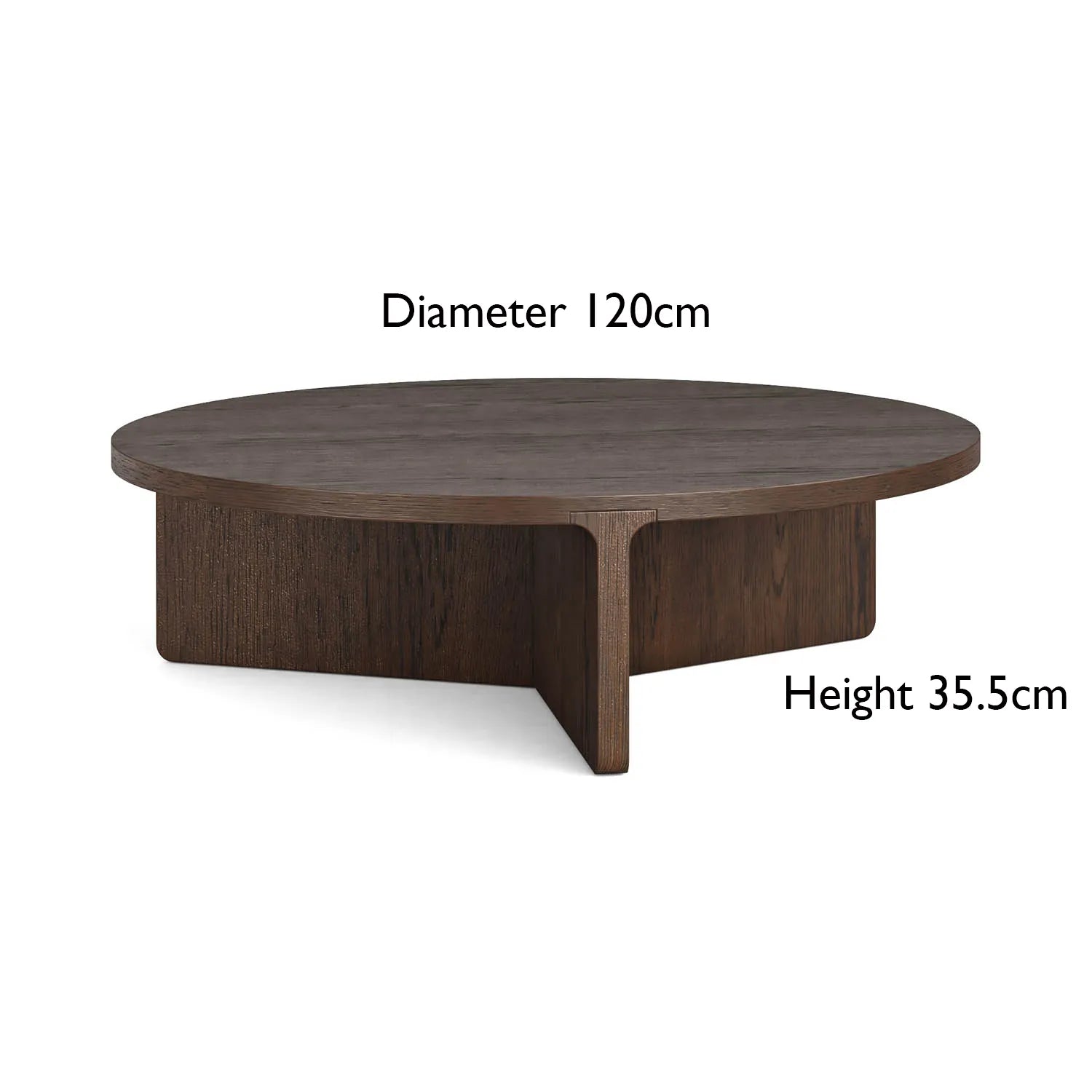 Saint Amond Dark Wood Large Round Coffee Table