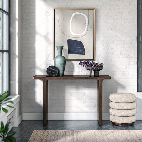 Saint Amond Dark Wood Console Table, Matching Furniture Available - Lifestyle Image 