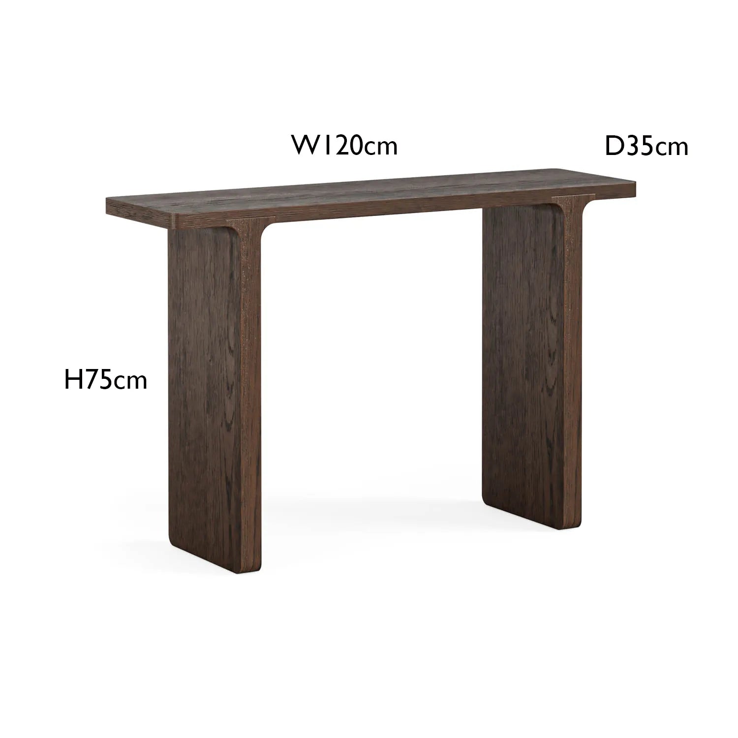 Saint Amond Dark Wood Console Table