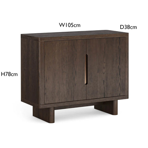 Saint Amond Dark Wood Small Sideboard, matching furniture available - Dimensions 