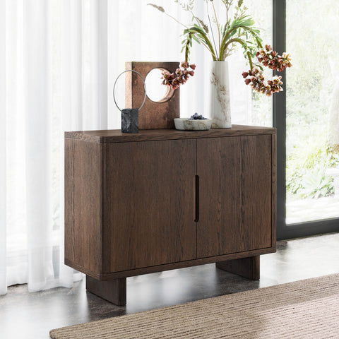 Saint Amond Dark Wood Small Sideboard, matching furniture available - Lifestyle Image 