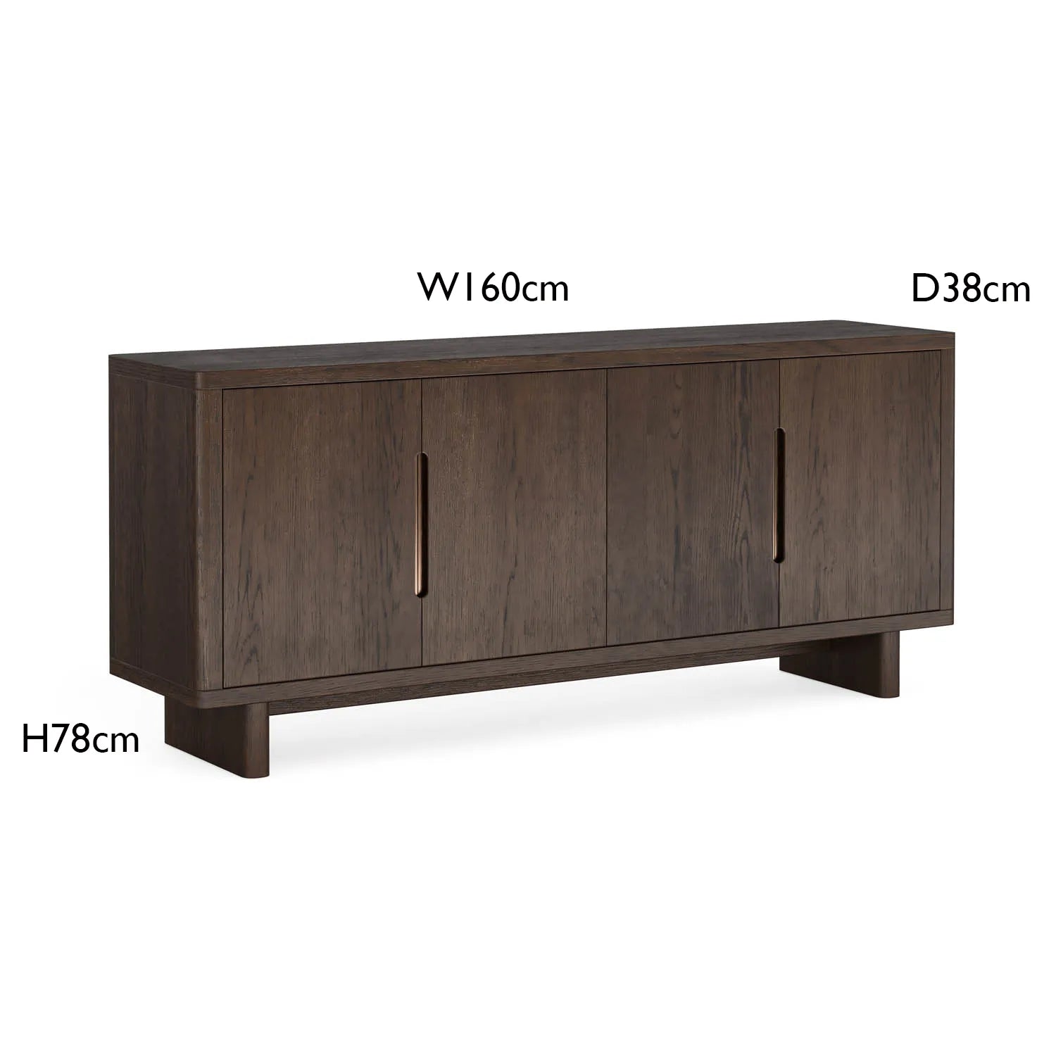 Saint Amond Dark Wood Large Sideboard, matching furniture available - Dimensions 