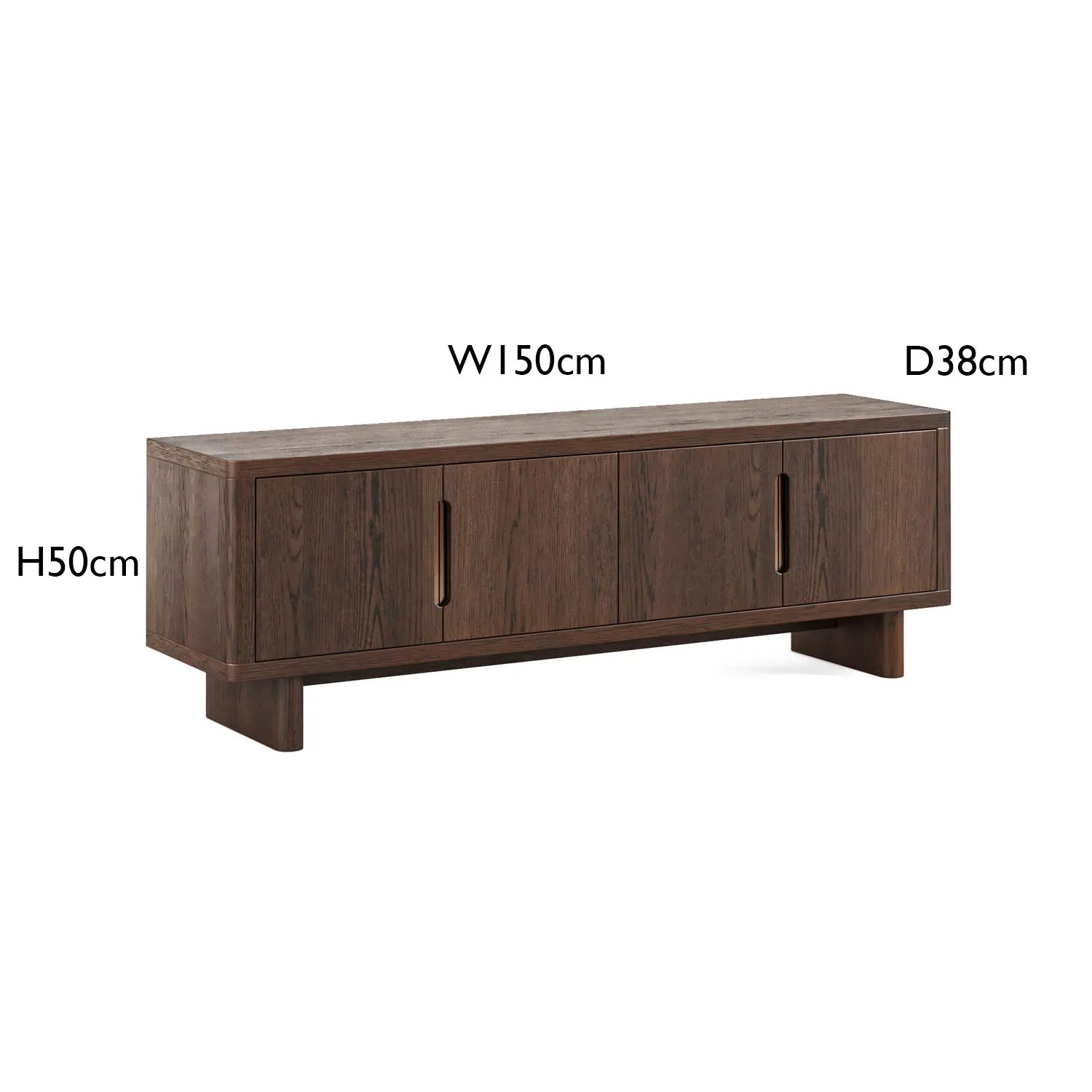 Saint Amond Dark Wood Media Unit, matching furniture available - Dimensions