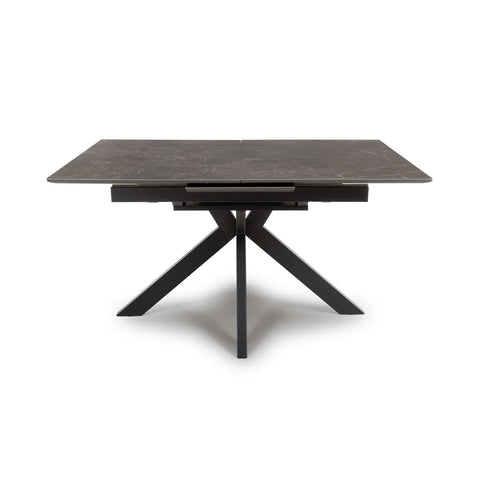 Logan 1.4M Black & Brown Sintered Stone Extending Dining Table