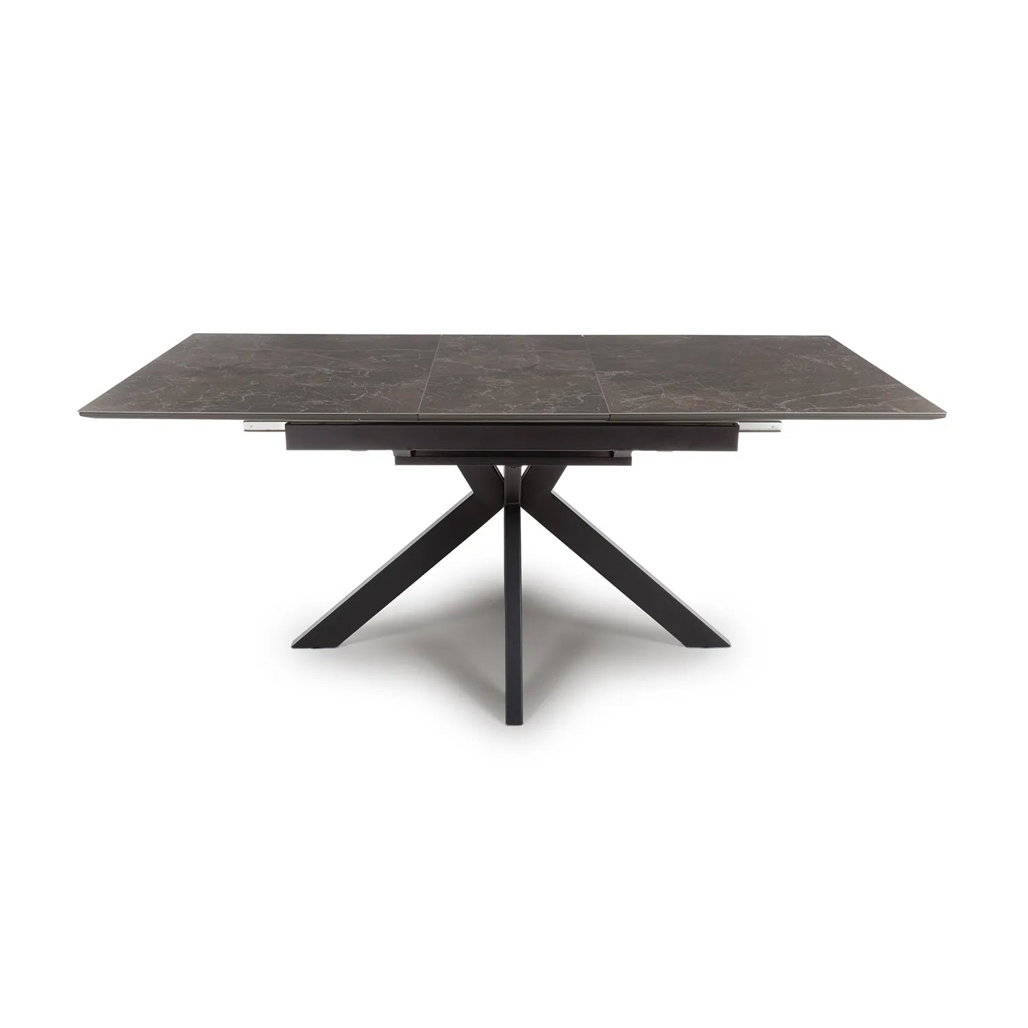 Logan 1.4M Black & Brown Sintered Stone Extending Dining Table