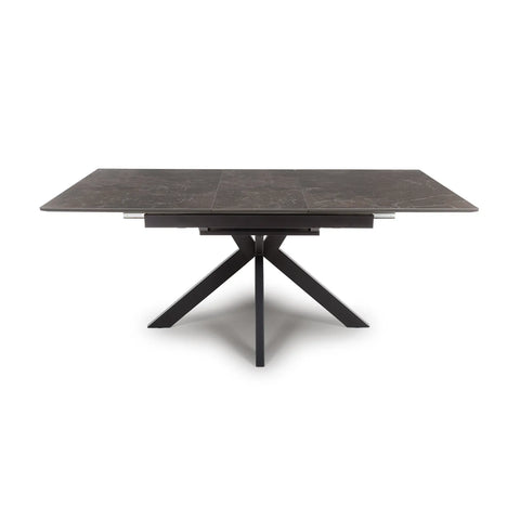 Logan 1.4M Black & Brown Sintered Stone Extending Dining Table