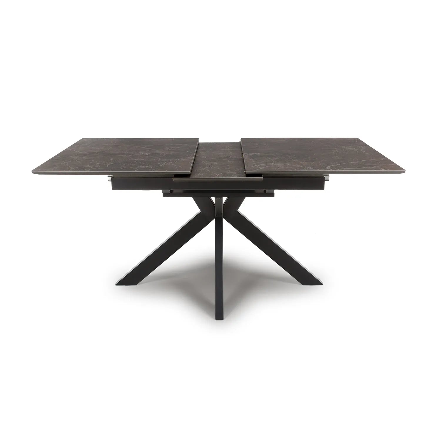 Logan 1.4M Black & Brown Sintered Stone Extending Dining Table