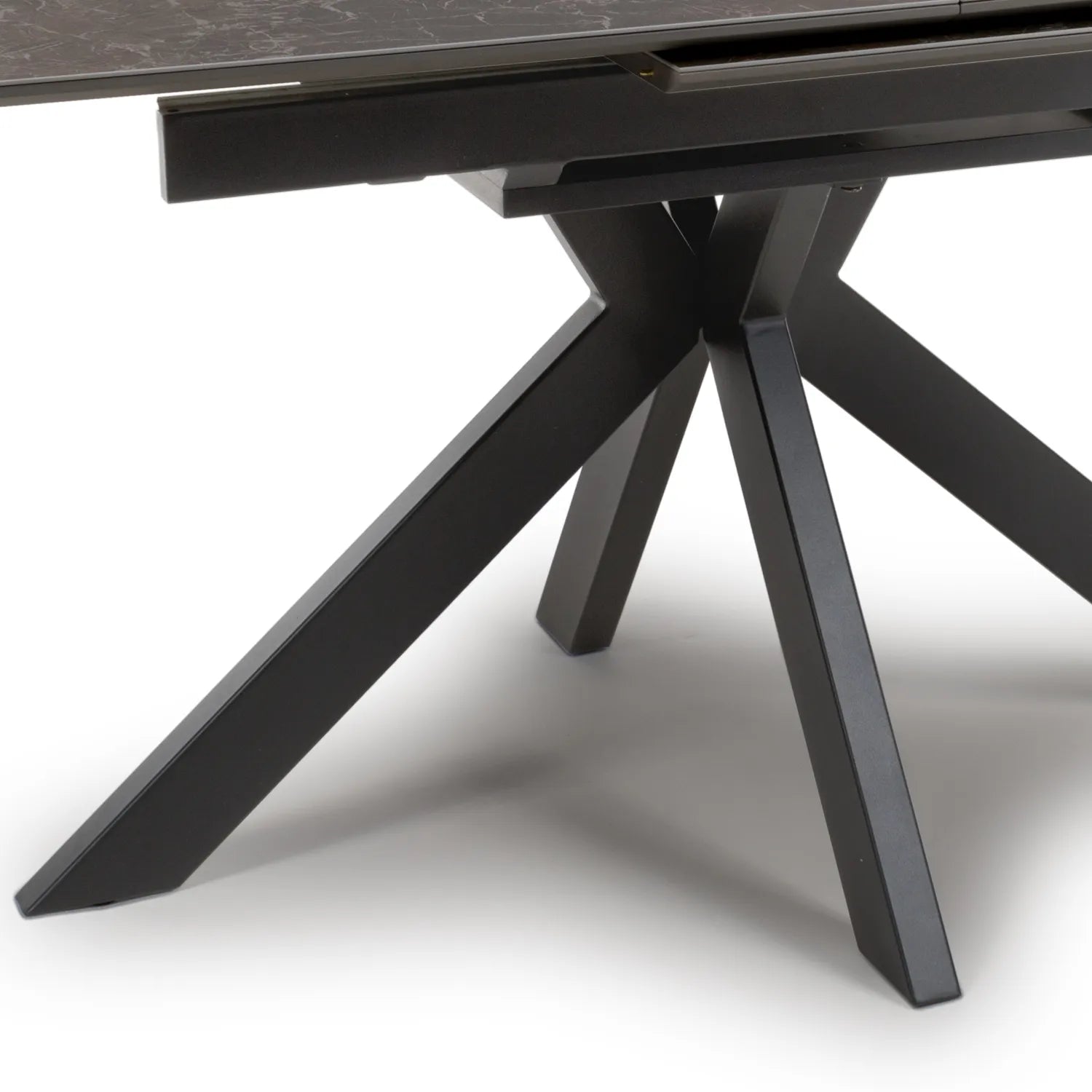 Logan 1.4M Black & Brown Sintered Stone Extending Dining Table