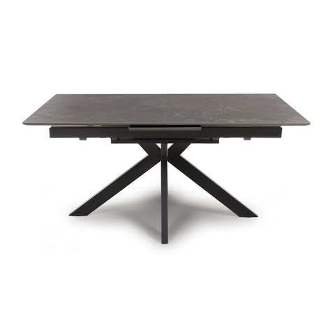 Black & Brown ceramic Extending Dining Table