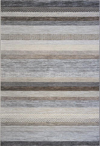 Galleria Stripe Beige Brown Grey Geometric Rug. Available in 3 colours and 8 sizes-Main Image