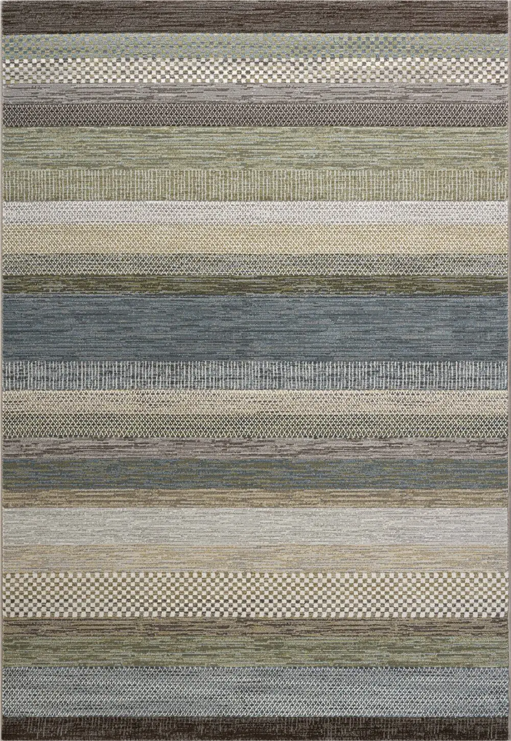 Galleria Stripe Blue Green Grey Geometric Rug. Available in 3 colours and 8 sizes - Main Image