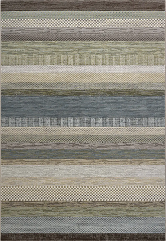 Galleria Stripe Blue Green Grey Geometric Rug. Available in 3 colours and 8 sizes - Main Image