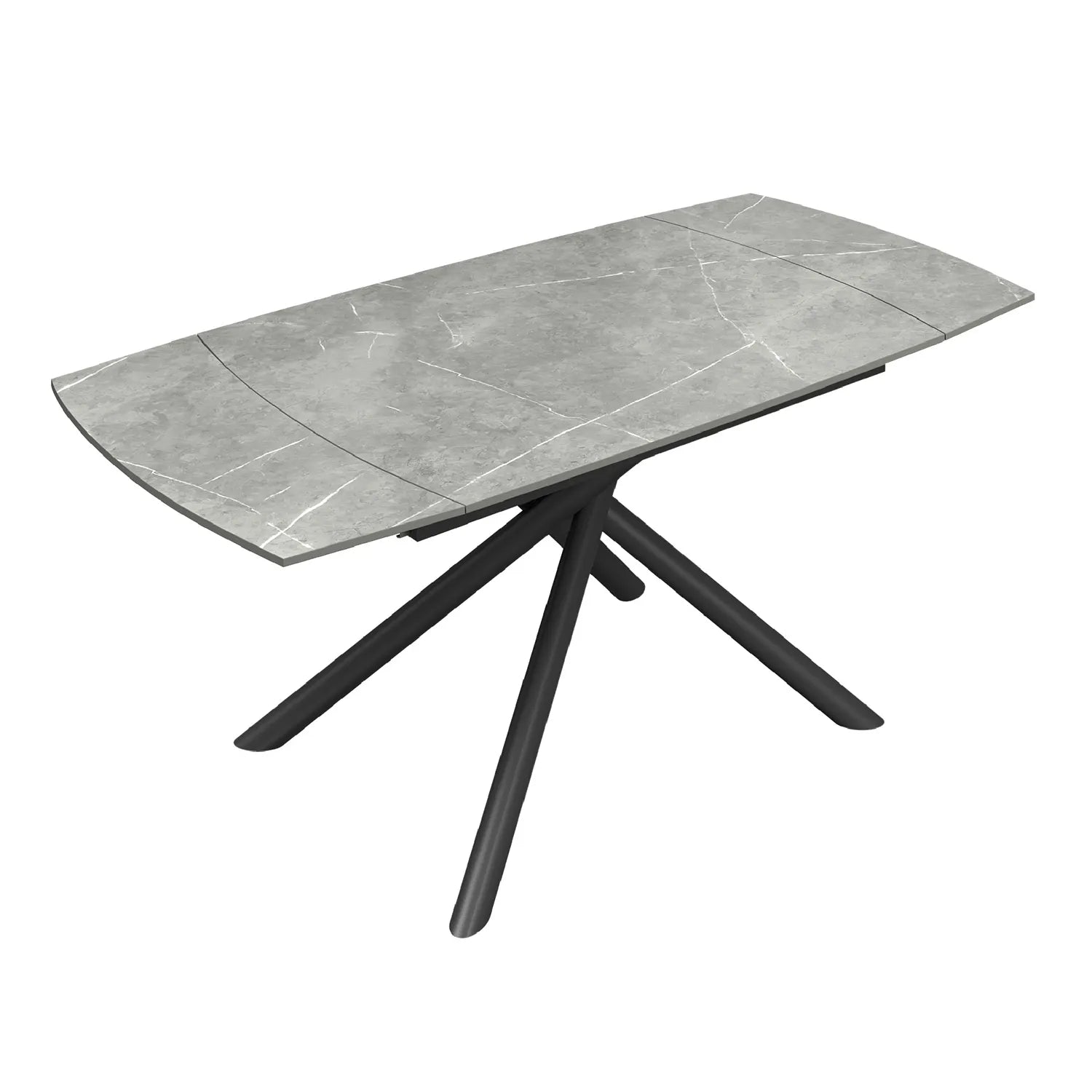 Georgio Matte Grey 120-180cm Ceramic Extending Dining Table