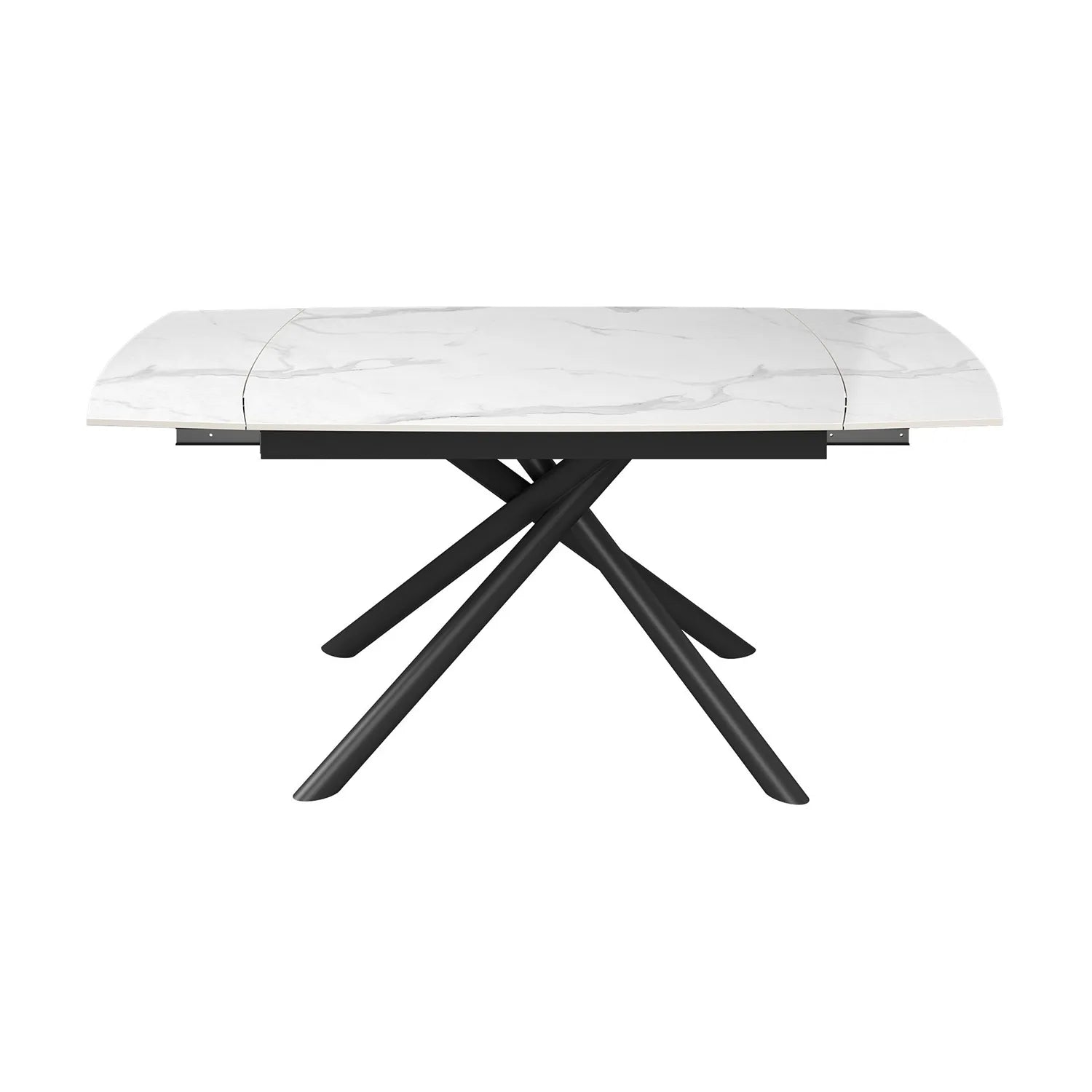 Georgio Matte White 120-180cm Ceramic Extending Dining Table