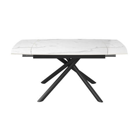 Georgio Matte White 120-180cm Ceramic Extending Dining Table