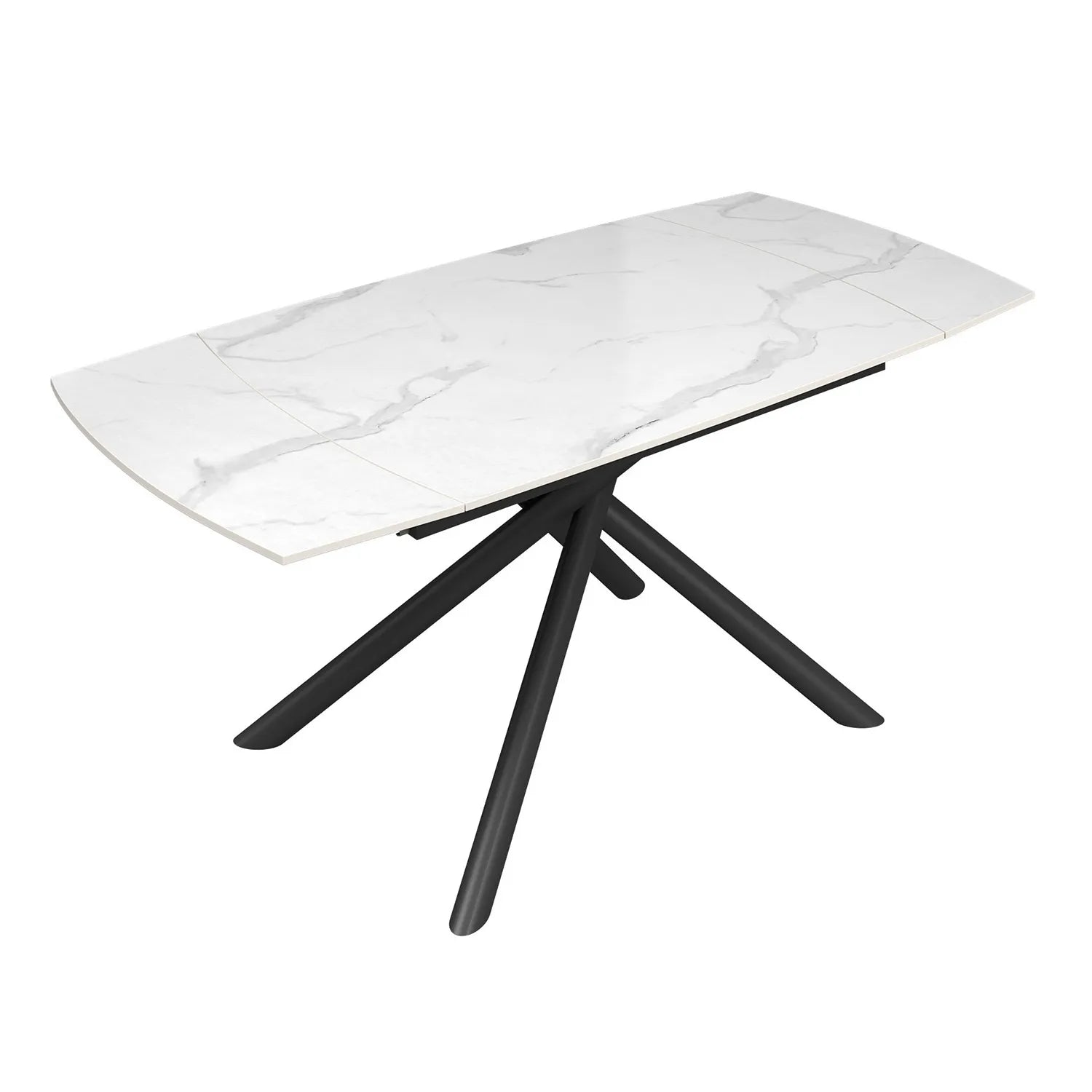 Georgio Matte White 120-180cm Ceramic Extending Dining Table