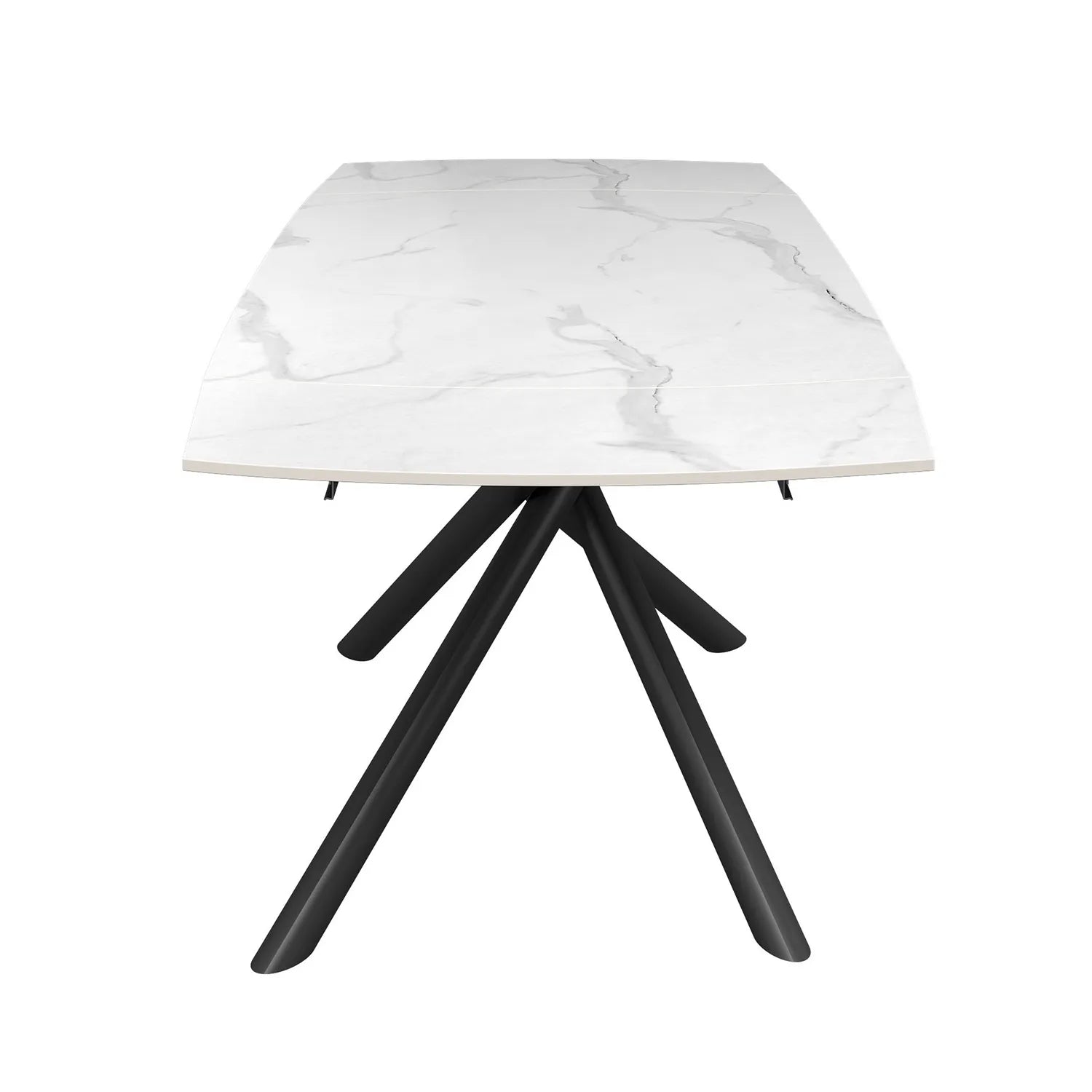 Georgio Matte White 120-180cm Ceramic Extending Dining Table