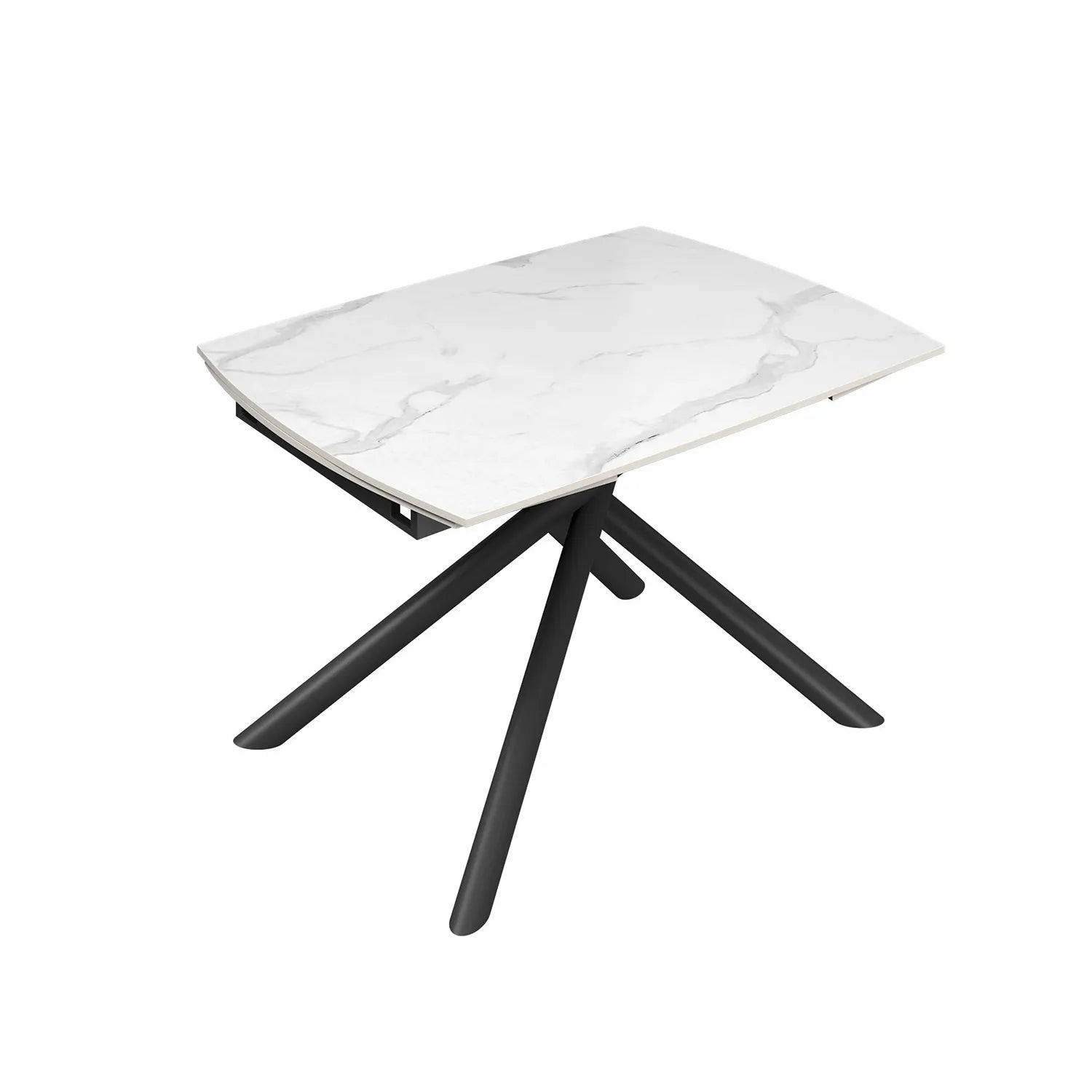 Georgio Matte White 120-180cm Ceramic Extending Dining Table