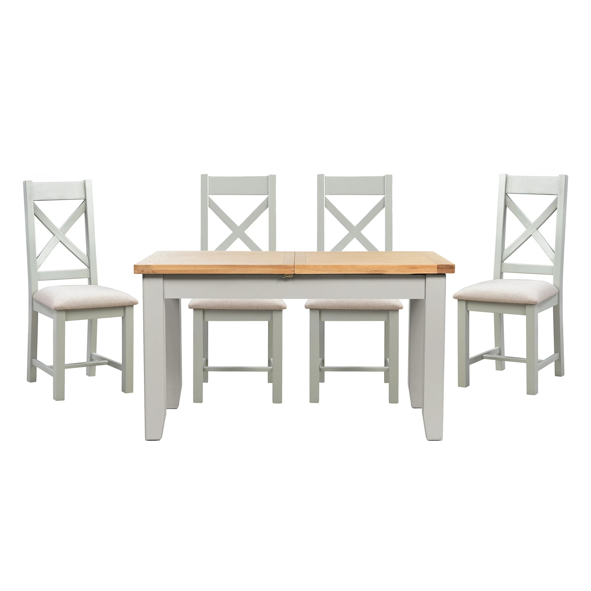 Gloucester 1.2M Small Extending Dining Table with 4 Chairs