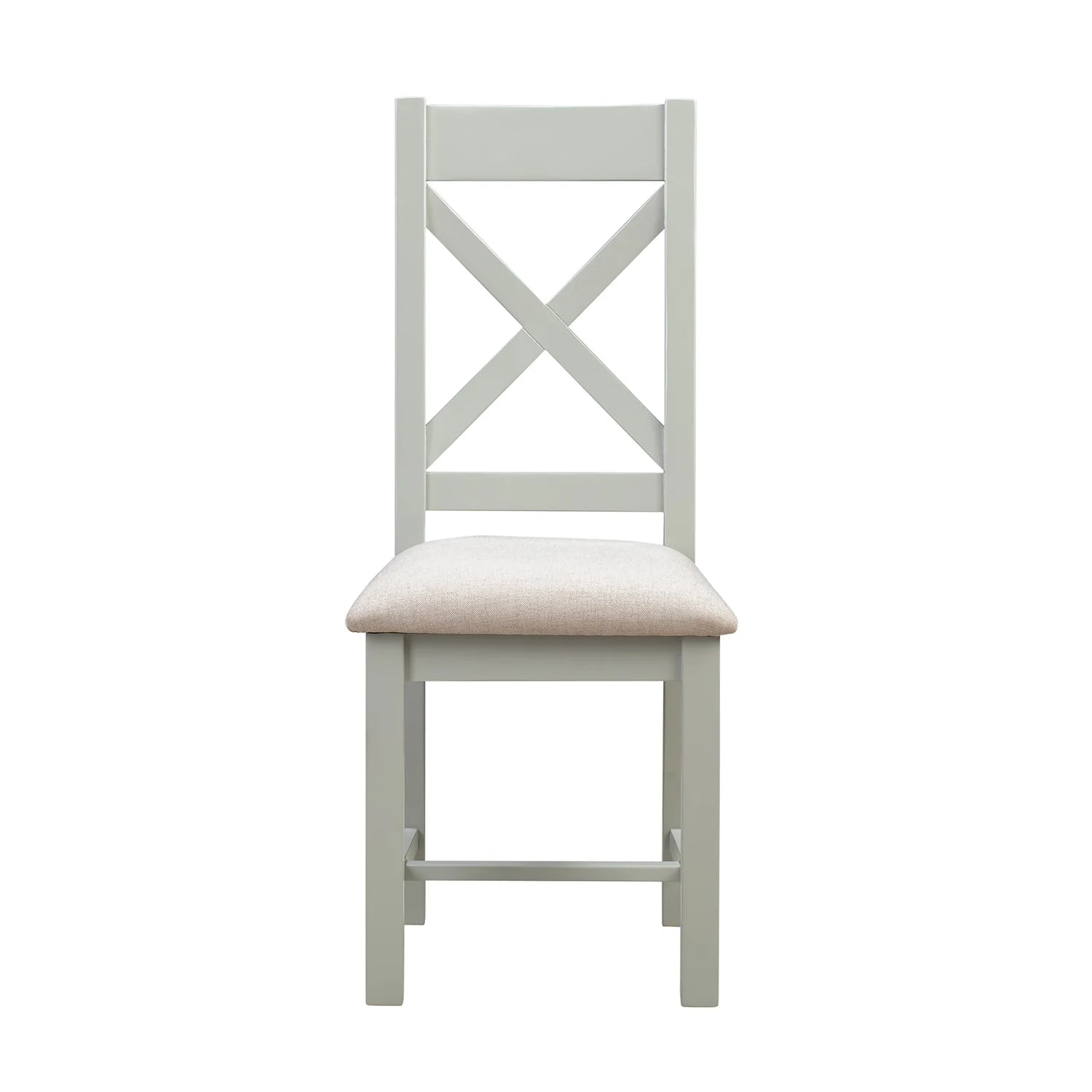 Gloucester Cross Back Grey Painted Oak Set of 4 Dining Chairs